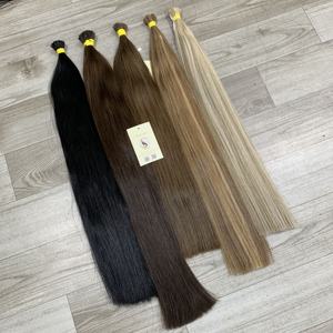 Drop Shipping Double Drawn Keratin Bond I Tip Extensions de cheveux humains russes droits naturels - Product Image 5