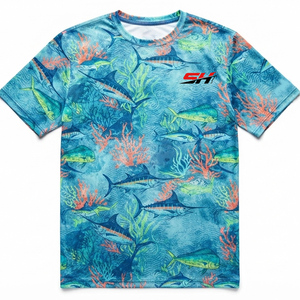 fishing shirts wholesale Fishing Shirt Men Breathable Quick Dry Solid Color Fishing Shirts Shorts Sleeve <b>Uv</b> <b>Protection</b> Fishing - Product Image 1