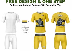 ชุดคอมเพรสชั่นแขนยาวพิมพ์ลายแบบไร้รอยต่อ คุณภาพพรีเมียม ระบายอากาศได้ดี เหมาะสำหรับกีฬาแอคทีฟแวร์ MMA แรชการ์ดและเลกกิ้ง - Product Image 2