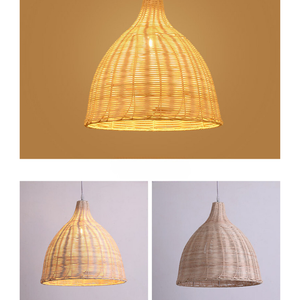 Grand abat-jour en rotin tressé à la main écologique de style européen Suspension naturelle durable fabriquée au Vietnam pour la décoration intérieure - Product Image 2