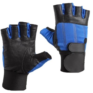 High Quality Weightlifting Workout Gym Fitness Cross Training Short Finger Men Powerlifting Hand <b>Gloves</b> - Product Image 5
