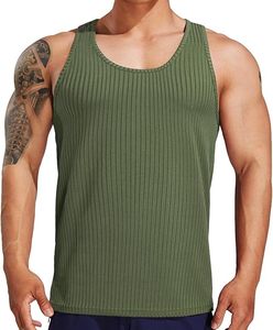 Chaleco Deportivo Transpirable con Orificios de Contraste de Color, Camisetas sin Mangas Elásticas Acanaladas Transpirables para Fisicoculturismo y Fitness en Stock - Product Image 1