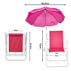 Chaise de plage pliable légère et portable avec parasol, capacité de 265 lb pour adultes, voyages, pique-niques, concerts - Product Image 4