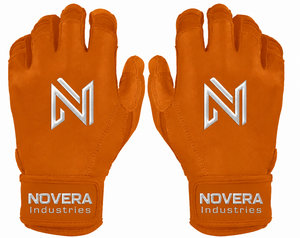 Custom Made Baseball/Softball Batting <b>Gloves</b> Short Cuff Anti-Slip Palm Hook Loop Closure Adult OEM ODM Service Made NOVERA - Product Image 1