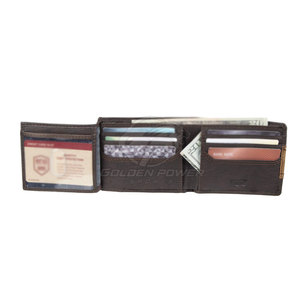 Cartera de Cuero para Hombre de Estilo Clásico con Diseño Personalizado, Cierre Abierto, Múltiples Ranuras para Tarjetas y Práctico Compartimento para Efectivo - Product Image 4