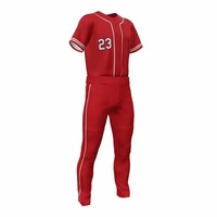 Ensemble de maillot et pantalon d'équipe de baseball personnalisé, vêtements de sport respirants et performants pour les clubs, les écoles et les académies
