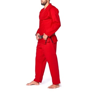Kimono de BJJ rouge pour homme, 100% coton, vêtements d'arts martiaux durables, coupe classique, taille adulte - Product Image 2