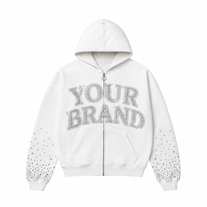 Sudadera con capucha para hombre 100% algodón con cremallera completa, diseño vintage desgastado, logo bordado, opciones personalizables, sudadera de invierno al por mayor - Product Image 1