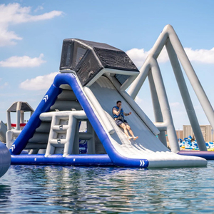 Commercial <b>Inflatable</b> <b>Water</b> <b>Slide</b> PVC Aquatic <b>Slide</b> with Climbing Entry and Splash Pool for Outdoor <b>Water</b> Park - Product Image 4