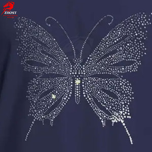 T-shirts pour hommes en coton doux avec strass, design personnalisé haut de gamme, détails en pierres scintillantes, vêtements de mode urbaine pour adultes - Product Image 5