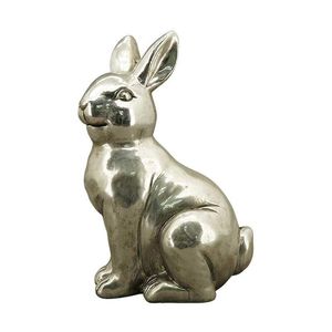 Elegante Escultura de Conejo de Aluminio Fundido, Estatua Decorativa de Animal de Metal para Jardín, Patio, Balcón, Decoración Interior y Exterior - Product Image 6