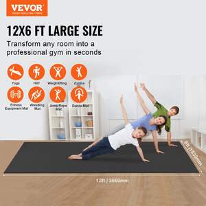 Alta densità Premium 12 x6ft antiscivolo tappetino per il trasporto comodo cinturino per Pilates a casa e Yoga allenamenti per uomini e donne - Product Image 2