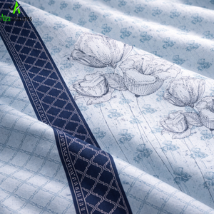 Elegant Blue Floral King Size Cotton Bedsheet <b>Set</b> | Digital Panel Print Soft <b>Bedding</b> <b>Set</b> with 2 Pillow Covers Luxury Home Decor - Product Image 5