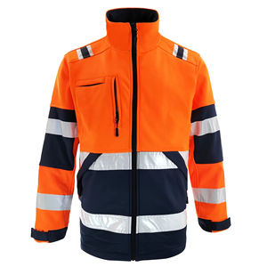 Veste à capuche de sécurité industrielle réfléchissante haute visibilité ANSI Classe 3 avec LED clignotantes, imperméable, logo personnalisé, pour le bâtiment - Product Image 1