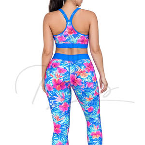 Conjunto de Yoga de 4 Piezas para Mujer al por Mayor, Ropa Deportiva con Logotipo Personalizado, Top de Manga Larga, Leggings Levanta Glúteos, Ropa de Gimnasio, Traje de Entrenamiento - Product Image 1