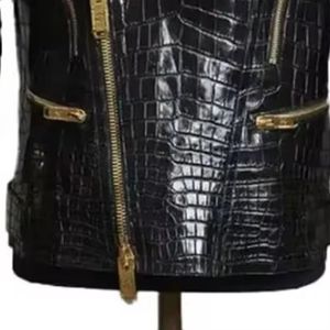 Chaqueta Bomber Reversible de Cuero Vacuno Ecológico para Hombre, Transpirable, Impermeable, Resistente al Viento, Estilo Vintage, con un Solo Botón - Product Image 5