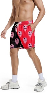 กางเกงขาสั้นผู้ชายผ้าตาข่ายแบบเรียบ ความยาวขาใน 5 นิ้ว แห้งเร็ว ระบายอากาศดี เหมาะสำหรับใส่ลำลอง ออกกำลังกาย เล่นบาสเก็ตบอล วิ่ง - Product Image 5