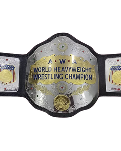 Réplique de la ceinture de champion du monde de lutte poids lourd AWA, taille adulte, plaques en laiton de 2 mm, pour les fans de lutte professionnelle - Product Image 1