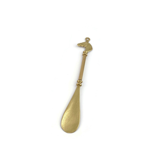 Cuchara para zapatos vintage con cabeza de caballo, tamaño mediano, de latón francés fundido, estilo ecuestre, para el cuidado de calzado en el recibidor y el cuarto de servicio. - Product Image 4