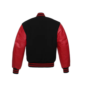 OEM Manufacturer High Quality Windproof Varsity <b>Jacket</b> Men Chenille Embroidery <b>Leather</b> Sleeves Custom Baseball Letterman - Product Image 4