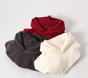 Sweat-shirt à capuche unisexe en coton mélangé surdimensionné à manches longues pour la mode streetwear - Product Image 3