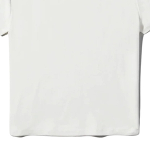 Women's <b>White</b> <b>Crop</b> <b>Top</b> Short Sleeve Crew Neck 100% Cotton Knitted Casual T-Shirt Breathable Solid Color Regular Fit - Product Image 2