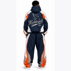 Conjunto Deportivo de 2 Piezas para Hombre, Personalizado, Transpirable, de Nailon Plisado, con Franjas Reflectantes UV, Cortavientos de Invierno, Ecológico - Product Image 5