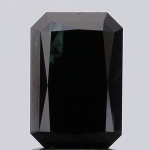 Diamant de laboratoire de 1,62 ct, taille Radiant, noir fantaisie, clarté FL, certifié IGI, diamant CVD en vrac pour la fabrication de bijoux - Product Image 1