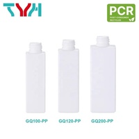Flacons de shampoing vides PCR 100 ml écologiques et recyclables avec pompe pulvérisatrice, sérigraphie, kits de voyage, sérum et lotion pour soins de la peau, ISO 9001
