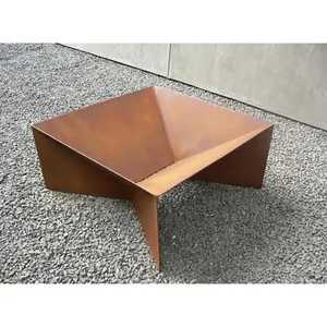 Brasero Cuadrado de Metal con Diseño Cortado a Láser, Calentador de Leña para Exteriores, Chimenea de Acero Resistente, Brasero de Jardín con Nudo Celta - Product Image 4