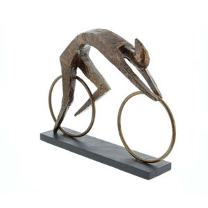Sculpture Moderne de Cycliste Sportif en Aluminium - Décoration de Table Faite à la Main pour Chambre et Salon, Art Durable, Cadeau, Sculptures d'Exposition - Product Image 1