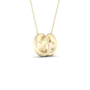 Colgante de Círculos Entrelazados con Diamantes Cultivados en Laboratorio al por Mayor para Mujer en Oro de 10K, 14K, 18K y Plata 925, 935, Joyería Fina Personalizada - Product Image 4