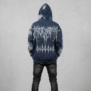 Sweat-shirts délavés à l'acide fabriqués au Pakistan, style streetwear, 100% coton, logo personnalisé sur le devant, coupe ample, streetwear pour hommes - Product Image 3