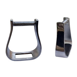 อานม้าแบบมีสายรัดทำจากโลหะผสมน้ำหนักเบา พร้อมแผ่นยางกันลื่นเพื่อความปลอดภัยสำหรับกีฬาขี่ม้า คุณภาพสูง ผลิตจากสแตนเลส - Product Image 2