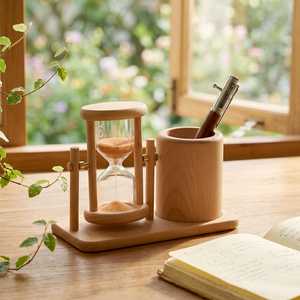 Organisateur de papeterie en bois, support à stylos pour rangement de bureau - Product Image 4