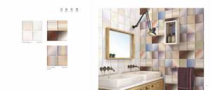 Carreaux muraux décoratifs en céramique imprimés numériquement, effet aléatoire, blancs 300x300, pour salle de bain, hôtel, sanitaires, bureau - Product Image 4