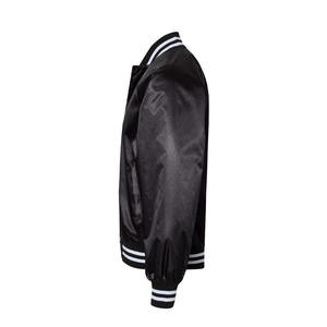 Wholesale Men's Satin Bomber <b>Jacket</b> Regular Fit Solid Color Button Closure Waterproof Custom Streetwear Winter Varsity <b>Jackets</b> - Product Image 6
