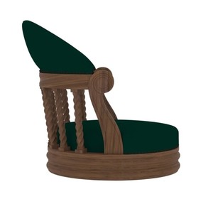 Ensemble de salle à manger moderne en bois massif, table ronde 5 pièces avec chaises rembourrées, meubles confortables pour la maison - Product Image 3