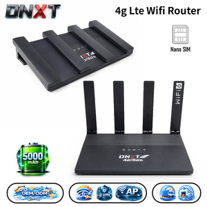 Routeur DNXT avec WiFi6, routeur 300 Mbps, carte SIM 4G, routeur 1WAN/4LAN avec emplacement pour carte SIM, modem 4G WiFi 5000 mAh, mode AP, utilisation <span class=keywords><strong>au</strong></span> travail - Product Image 1