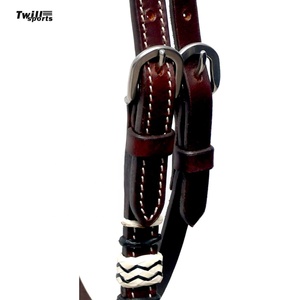 Gran oferta 2025, banda para cejas de cuero occidental impermeable duradera personalizada, brida, estilo sillín inglés, puestos para cabeza, fábrica al por mayor - Product Image 2