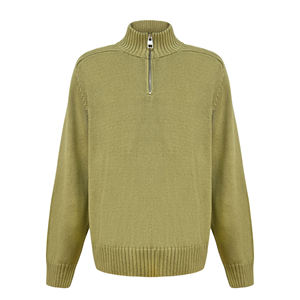 Pull à capuche en cachemire pour homme avec fermeture éclair 1/4, anti-plis, respirant, décoration vintage, pour l'hiver, vente en gros - Product Image 3