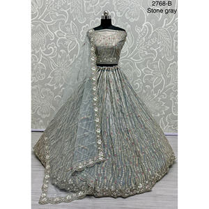 Fabzone Indian Bridal Velvet Collections Robes de mariée avec Zarkhan Work for Brides - Product Image 1