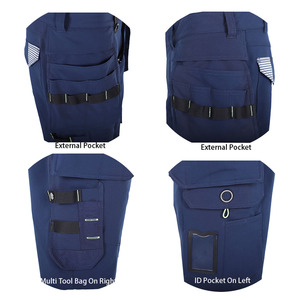 Men's Canvas Cargo Work Shorts Detachable Holster Pockets Multi Tool ID Card Pocket Reflective Workwear Shorts - Product Image 6
