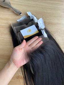 Extensions de cheveux Remy vierges vietnamiens avec closure, 8-32 pouces, toutes couleurs disponibles, prix de gros, 100g - Product Image 2