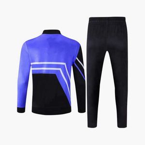 Men <b>White</b> Blue Geometric Print <b>Tracksuit</b> Full Zipper Sporty Design Breathable Polyester Autumn Wear Regular Fit Side Pockets - Product Image 4