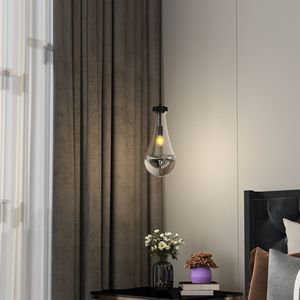 Lampadario Moderno a Goccia Nera, Lampada a Sospensione per Isola Cucina e Sala da Pranzo, Lampadario a Goccia - Product Image 2