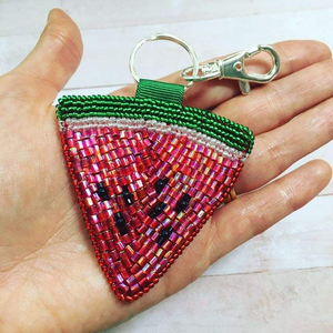 Latest Creative Beaded <b>Keychain</b> Handmade Pendant Bag Accessory <b>Anime</b> Style Fashion Key Chains - Product Image 1