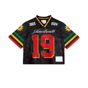 เสื้อฟุตบอลอเมริกันแบบกำหนดเอง เสื้อรักบี้แบบระบายอากาศได้ดี ทรงบ็อกซี่ ใส่ได้ทั้งชายและหญิง ขนาดใหญ่พิเศษ เสื้อฟุตบอลแบบสั่งทำพิเศษ - Product Image 2