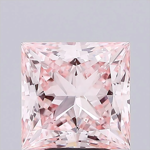 Diamant rose fantaisie de taille princesse, cultivé en laboratoire, pierre lâche de forme carrée pour la fabrication de bijoux - Product Image 2