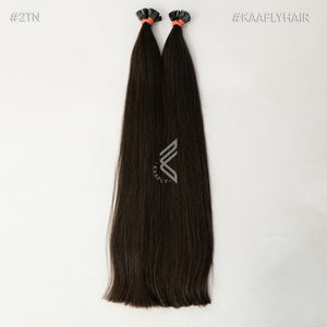 Paquets de cheveux vierges européens Extensions de cheveux bruts à la kératine K Tip Cuticule alignée et teinte Cheveux humains de haute qualité - Product Image 2